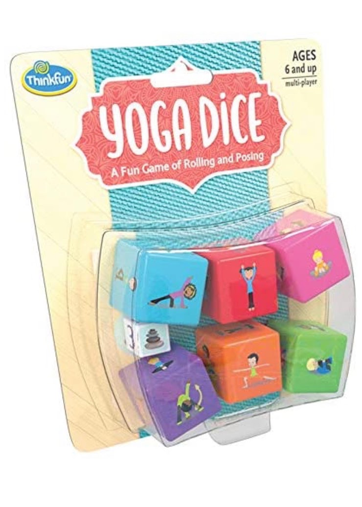  Zinsk 8-pc Wood Yoga Dice Set in Cardboard Storage Box -  Creative Yoga Accessories and Fun Yoga Gifts for Women - Wooden Workout Dice  & Fitness Dice to Create and